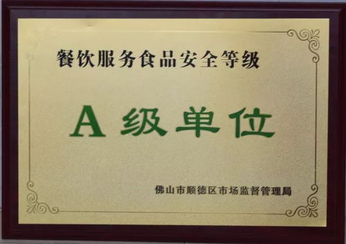 熱烈祝賀上佳市幼兒園榮獲順德區(qū)餐飲服務(wù)食品安全 示范單位 和 a級單位 稱號